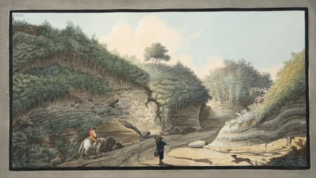 View of a hollow road leading from the Grotto of Pausilipo to Pianura, Plate XXXX, from 